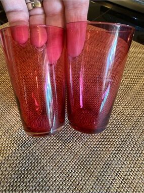 Cranberry Glass glasses set of 2